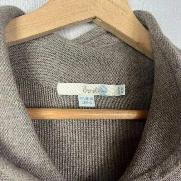 Boden Brown Y2K Long Sleeve Peter Pan Collar Sweater Dress 6 - Picture 3 of 4